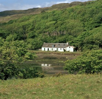 Canna, The Bothy. View from SE.