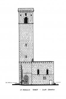 Photograph of drawing showing South Elevation.