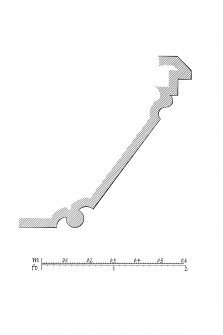 Iona, Iona Nunnery.
Plan showing profile mouldings in chancel.