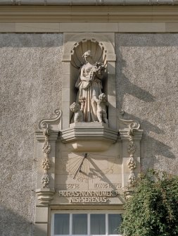 Detail of sundial on south front, Hill of Tarvit