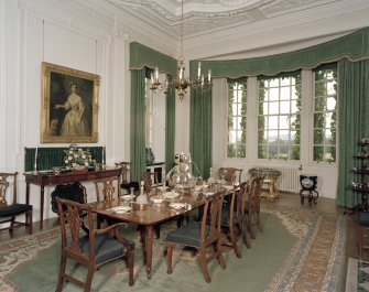 Hill of Tarvit, interior. Ground floor: view of dining room from North West