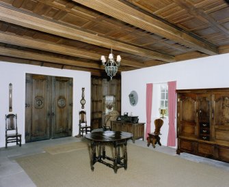 Leith Hall, interior.  West entrance block.  Vestibule: view from North West