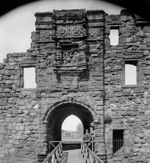 View of entrance to St Andrews Castle from South West.