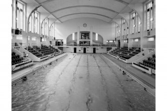 Aberdeen, Justice Mill Lane, Bon Accord Baths, interior.
View of Pool area from diving board at South end.