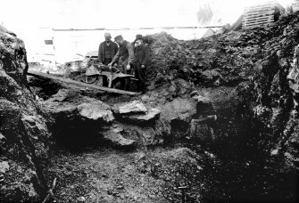 View of the excavations of Macarthur Cave, Oban by J Anderson in 1895.