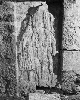 View of Inverallan Pictish symbol stone.
