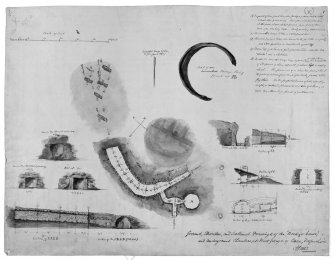 Photographic copy of plan of West Grange of Conan souterrain.