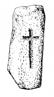 Publication drawing; cross-marked stone, Kilkenneth. Photographic copy.