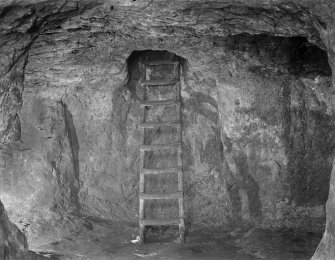 View of chamber at junction of Mine and Countermine with opening between, St Andrews Castle