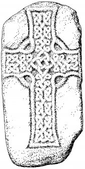Iona, Iona Abbey Museum. 
Plan of cross-slab and detail.