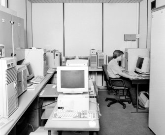 RCAHMS AT WORK.
Kate Byrne in the computer room.