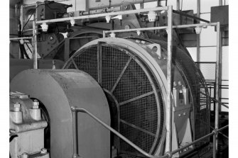 Detail of one of two 1350hp 700v DC electric motors for No.1 winder, Seafield Colliery