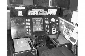 Detail of Banksman's control cabin in winding engine house.