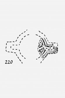 Publication drawing; Iona, cross-fragment (Inventory No. 6, 220). Photographic copy.