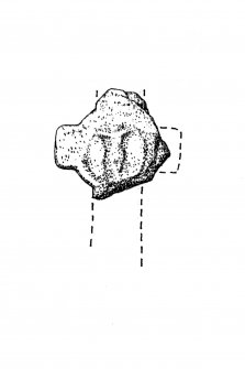 Publication drawing; Iona, cross-fragment (Inventory No. 6, 221). Photographic copy.