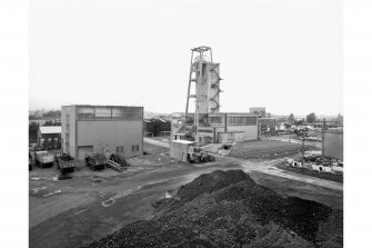 General view from SE of no. 2 shaft headframe and car hall.