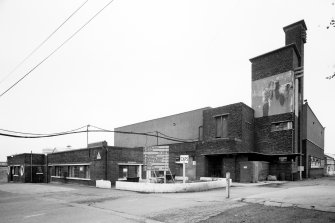 View of pit-head baths, canteen and medical centre from South West, Cardowan Colliery