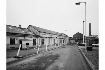 View of workshop range from South West, Cardowan Colliery