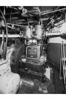 Interior view of compressor house, Bellis and Morcom compressor, Cardowan Colliery