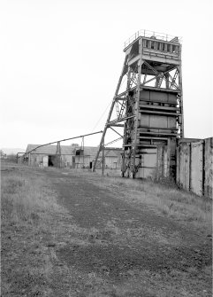 View of No. 4 shaft headframe from North.