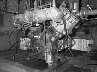 Detail of one of two APE Belliss air compressors powering the haulage system in Car Hall, Barony Colliery