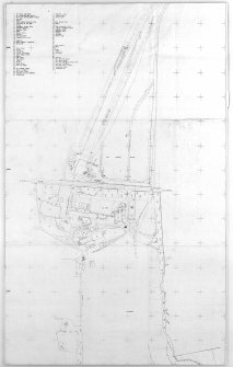 Photograph of drawing showing Plan of South part of site
Insc. 'Barony Colliery surface plan, scale 1:1250' 
