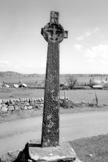 Iona, MacLean's Cross. 
General view of obverse face.