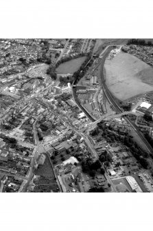Oblique aerial view of Cupar