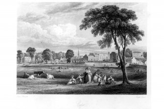 Photograph of engraving showing view of Cupar.
Copied from 'History of Fife', vol II.