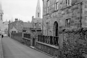 View north including St John's Church of Scotland and Cupar Baptist
