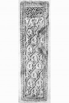 Iona, St Oran's Churchyard.
Plan of carved grave-slabs.