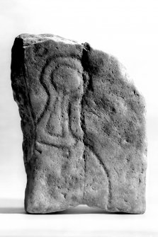 View of symbol stone fragment.