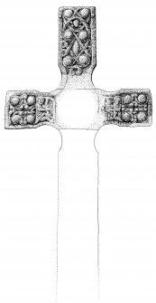 St Oran's Cross, Iona. Partially reconstructed reverse face.