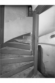 View of spiral staircase, room 3 

