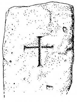 Eileach an Naoimh, Garvellachs. Cross-marked slab (2).