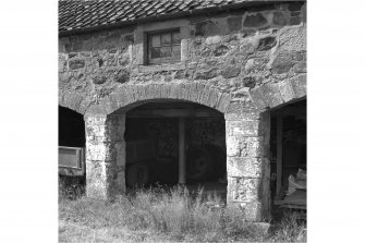 Detail of pier and arch in cart shed