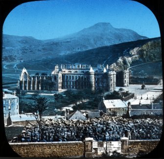 View of Holyrood Palace and Abbey.
Digitally enhanced colour version created from negative no. D33326