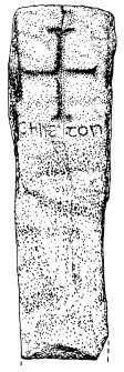 Publication drawing; cross-marked stone, Barnakill.