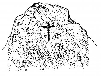 Publication drawing; cross-marked stone, Auchnaha