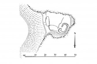 Publication drawing; Lady Lindsay's Castle, earthwork.