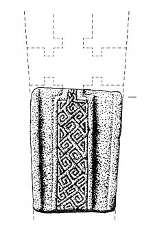 Drawing of faces of slab. Publication drawing: Inventory pp. 102-3.