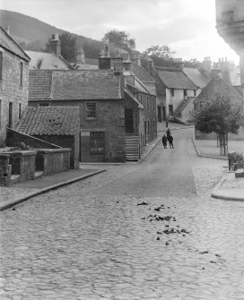 View looking towards West Port, High Street, Falkland.