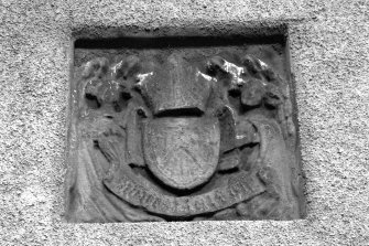 Detail of carved stone set into Westerly wall