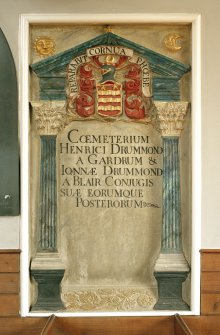 Interior: detail of Drummond memorial in St Martins Parish Church