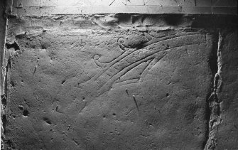 Detail of markings on grave-slab