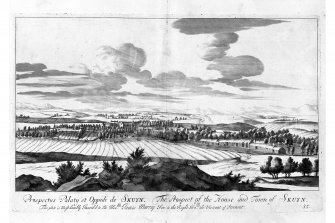 View of the Palace and town of Scone, copied from 'Theatrum Scotiae', by John Slezer.