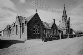 View of Cromarty Primary School and School House from South East