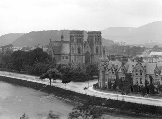 Cathedral Church of St. Andrew Episcopal, Adross Street.
General view across river Ness.
