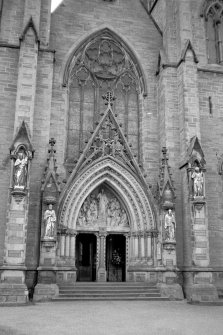 Cathedral Church of St. Andrew Episcopal, Ardross Street.
View of main entrance in North elevation.