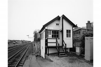 View of West signal box at Nairn Railway Station.